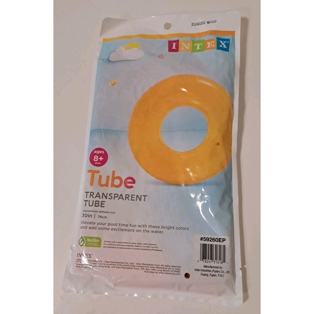 Transparent 30 In. Tube Pool Fun By Intex New In Original Packaging - Picture 3 of 3